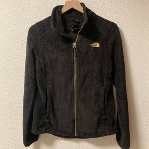 TNF full zip black fleece, gold zipper and embroidery, North Face
